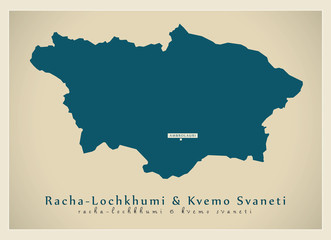 Modern Map - Racha-Lochkhumi & Kvemo-Svaneti GE