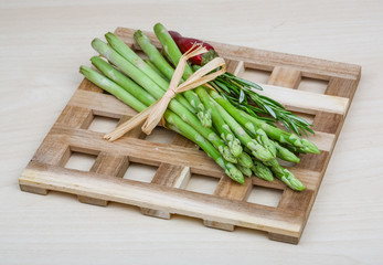 Raw asparagus
