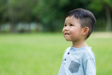 Cute boy with funny facial expression