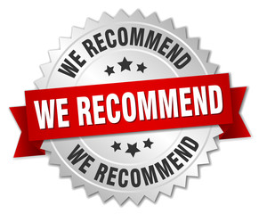 we recommend 3d silver badge with red ribbon