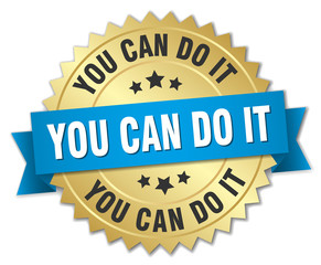 you can do it 3d gold badge with blue ribbon
