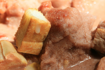 sweet ice cream bread with shadow