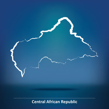 Doodle Map of Central African Republic