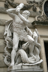 Hercules fighting the Hydra, Hofburg palace, Vienna, Austria