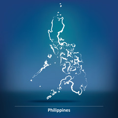 Doodle Map of Philippines
