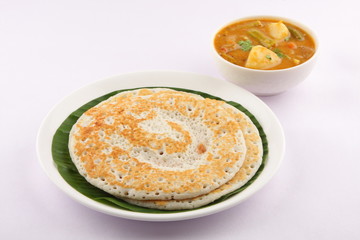 South Indian Food Dosa with samabar