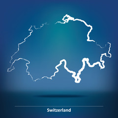 Doodle Map of Switzerland