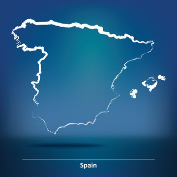 Doodle Map of Spain