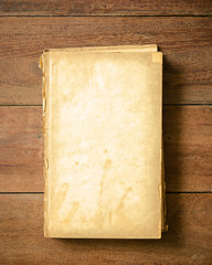 Old book on old wood.