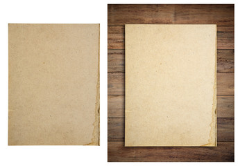 Plywood on white background., and on wood background.