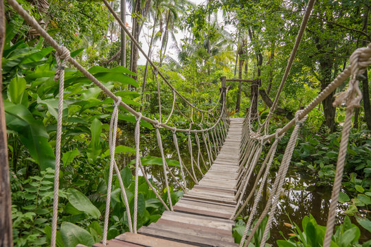 Fototapeta rope bridge
