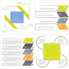 Four templates for your presentation, infographic elements, vect