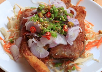 The Spicy Mix Fish of Thai Food