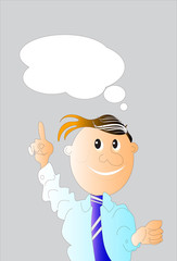 cartoon man businass