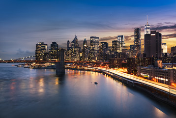 Fototapeta na wymiar New York City lights