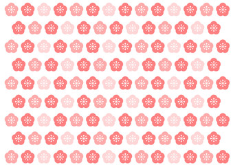 梅の花の模様の背景イラスト