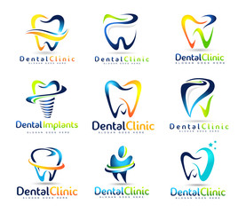 Dental Dentist Logo Set
