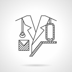 Doctor flat line vector icon.