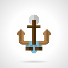Flat color anchor vector icon