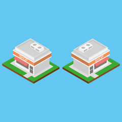 Vector isometric shop