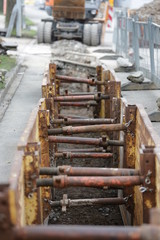 baustelle wegen neuen leitungen