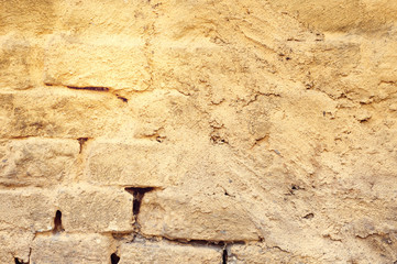 Old yellow brick background