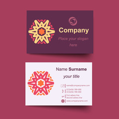 Modern simple light business card template