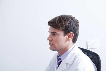 Doctor doing a doppler sonography