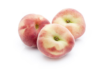 Peach on the white isolatd background.