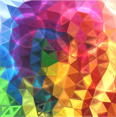 Rainbow colors abstract triangles background