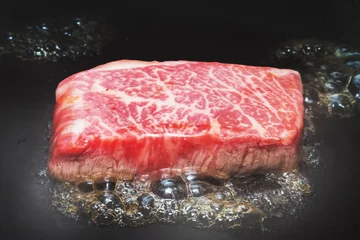 Papier Peint photo Steakhouse Steak de boeuf japonais de luxe Steak de boeuf de steak frais Japon