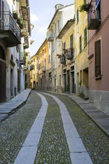Vogogna (Ossola Valley, Piedmont): old alley. Color image