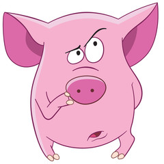 Obraz na płótnie Canvas pink pig