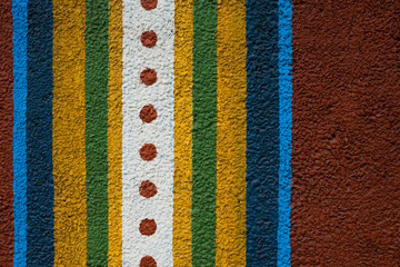 Colorful geometric pattern on the wall