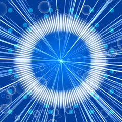 blue abstract background, light and particles