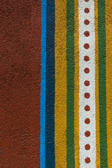 Colorful geometric pattern on the wall