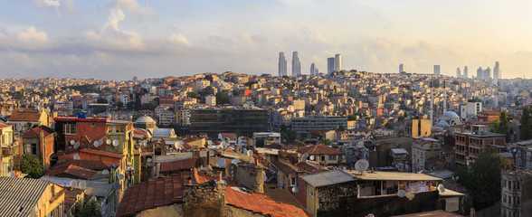 Panorama of Istanbul Taksim.Turkey