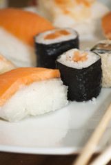 Tasty Japanese sushi set