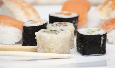 Tasty Japanese sushi set