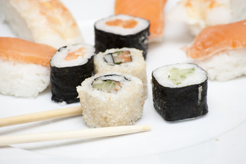 Tasty Japanese sushi set