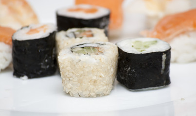 Tasty Japanese sushi set