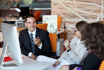 business partners discussing