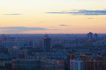 Fototapeta premium Landscape Moscow city, Moscow, Russia