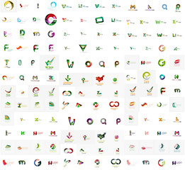 Mega set of letter logos