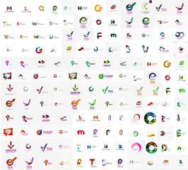 Mega set of letter logos