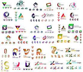 Mega set of letter logos