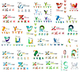 Mega set of letter logos