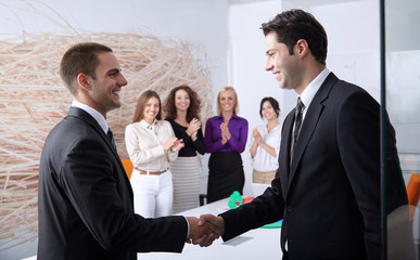 Fototapeta premium businessman shaking hands