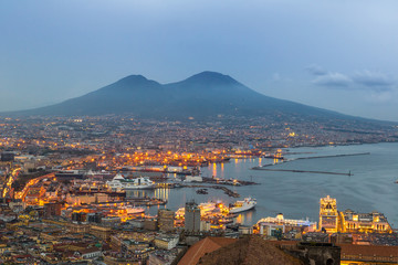 Panele Szklane Podświetlane  Neapol i Wezuwiusz we Włoszech
