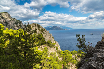 Panele Szklane Podświetlane  Wyspa Capri we Włoszech